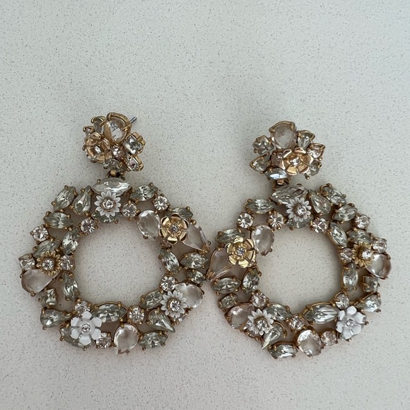 J. Crew Colorful floral hoop earrings - Picture 2 of 3